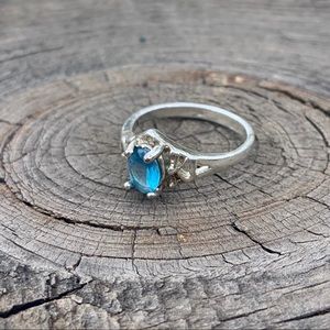 ❣️SOLD❣️Antique Sterling Silver Blue Stone Ring
